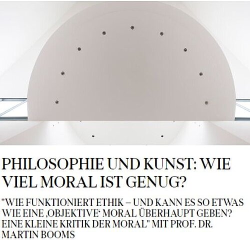 Öffentliche Vorlesungsreihe: Wie viel Moral ist genug? „Wie viel Moral ist genug?“